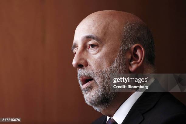 Gabriel Makhlouf, New Zealand's treasury secretary, speaks during a Bloomberg Television interview on the sidelines of the Milken Institute Asia...