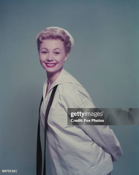 Actress Mitzi Gaynor stars as Ensign Nellie Forbush in the film version of the Rodgers and Hammerstein musical 'South Pacific', 1958.