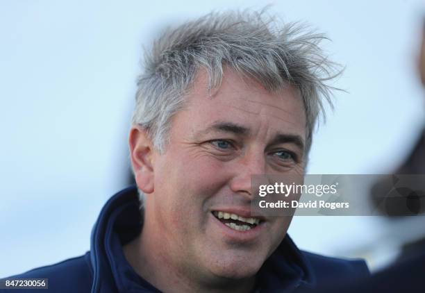 Chris Silverwood, head coach of Essex faces the media after the Specsavers County Championship Division One match between Warwickshire and Essex at...