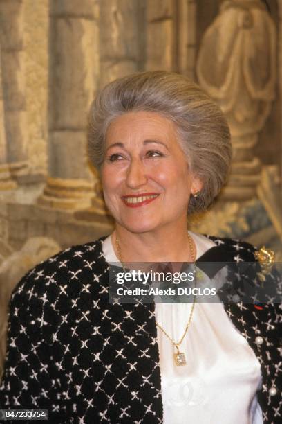 Gilberte Beaux, CEO of 'Generale Occidentale', winner of Veuve Cliquot Business Woman Award on October 20, 1987 in Paris, France.