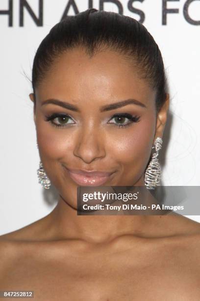 Kat Graham arriving for the Elton John Aids Foundation Academy Awards Viewing Party at West Hollywood Park in Los Angeles, USA. On Sunday, Feb. 26,...