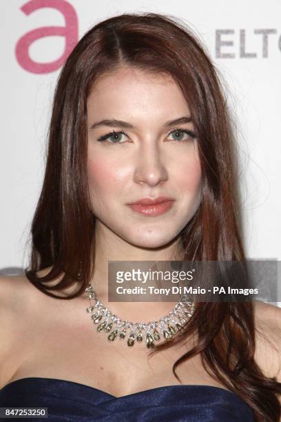 Nathalia Ramos arriving for the Elton John Aids Foundation Academy Awards Viewing Party at West Hollywood Park in Los Angeles, USA. On Sunday, Feb....