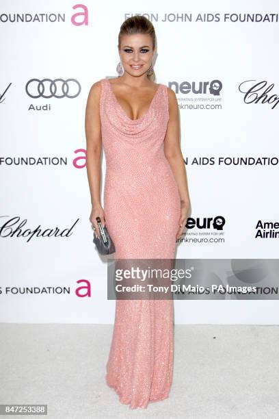 Carmen Electra arriving for the Elton John Aids Foundation Academy Awards Viewing Party at West Hollywood Park in Los Angeles, USA.