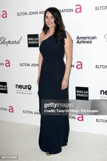 Julia Ormond arriving for the Elton John Aids Foundation Academy Awards Viewing Party at West Hollywood Park in Los Angeles, USA.