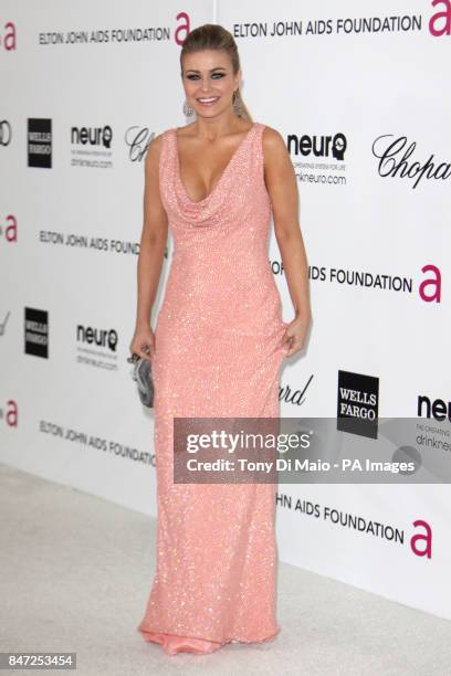 Carmen Electra arriving for the Elton John Aids Foundation Academy Awards Viewing Party at West Hollywood Park in Los Angeles, USA.