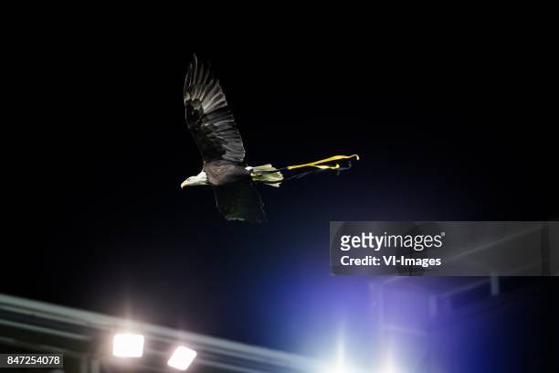 Sea eagle, mascotte Hertog during the UEFA Europa League group K match between Vitesse Arnhem and Lazio Roma at Gelredome on September 14, 2017 in...
