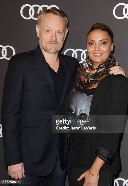 Actor Jared Harris and wife Allegra Riggio attend the Audi celebration for the 69th Emmys at The Highlight Room at the Dream Hollywood on September...