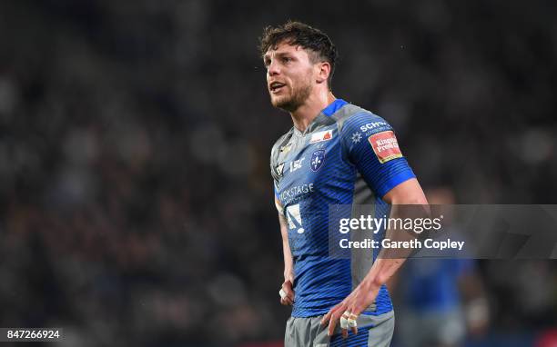 Scott Grix of Wakefield during the Betfred Super League match between Hull FC and Wakefield Trinity on September 14, 2017 in Hull, England.