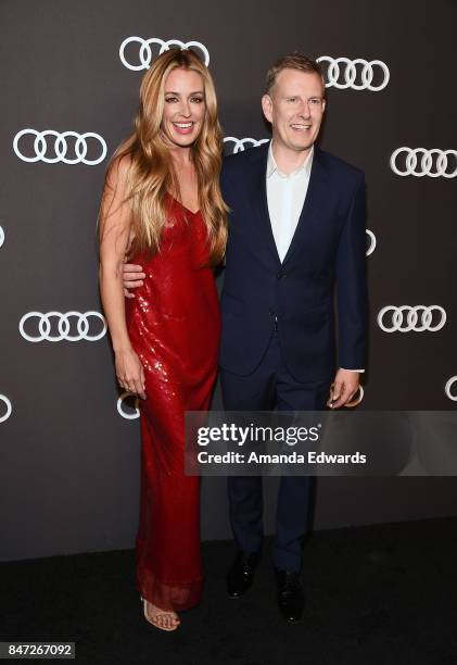 Television personalities Cat Deeley and Patrick Kielty arrive at the Audi Celebrates The 69th Emmys party at The Highlight Room at the Dream...