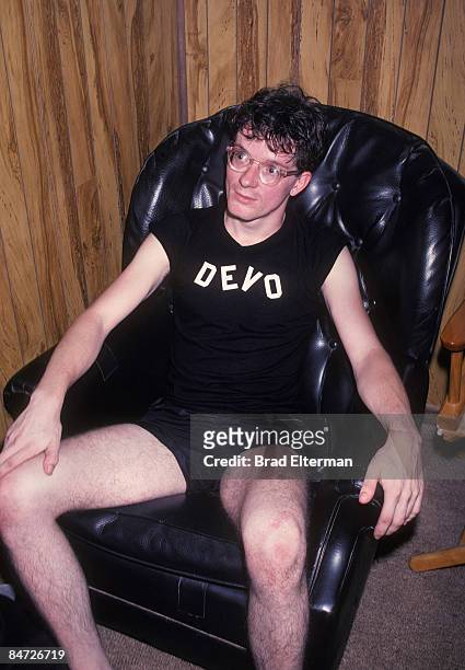 Mark Mothersbaugh of Devo backstage at The Starwood circa 1977 in Los Angeles, California. **EXCLUSIVE**