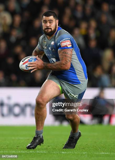 David Fifita of Wakefield during the Betfred Super League match between Hull FC and Wakefield Trinity on September 14, 2017 in Hull, England.