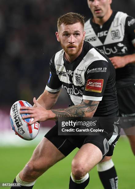 Mark Sneyd of Hull FC during the Betfred Super League match between Hull FC and Wakefield Trinity on September 14, 2017 in Hull, England.