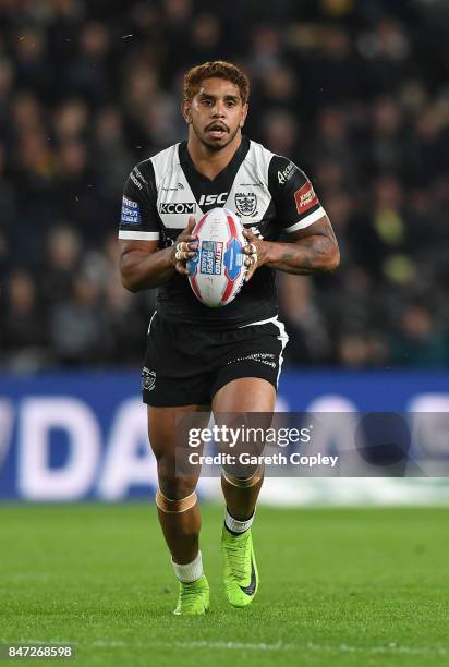 Albert Kelly of Hull FC during the Betfred Super League match between Hull FC and Wakefield Trinity on September 14, 2017 in Hull, England.