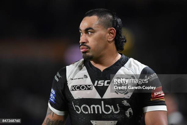 Mahe Fonua of Hull FC during the Betfred Super League match between Hull FC and Wakefield Trinity on September 14, 2017 in Hull, England.