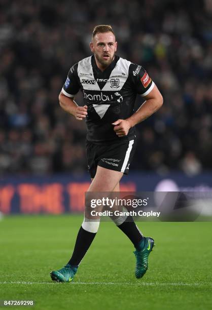 Liam Watts of Hull FC during the Betfred Super League match between Hull FC and Wakefield Trinity on September 14, 2017 in Hull, England.
