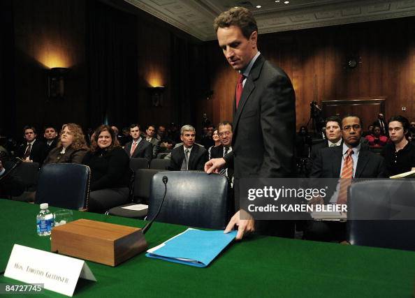 Tim Geithner US Treasury Secretary Tim Geithner arrives for hearings before the ...
