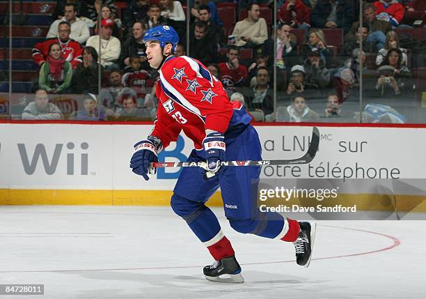 Zdeno Chara of the Eastern Conference All-Stars skates during the 2009 NHL All-Star game at the Bell Centre on January 25, 2009 in Montreal, Canada.