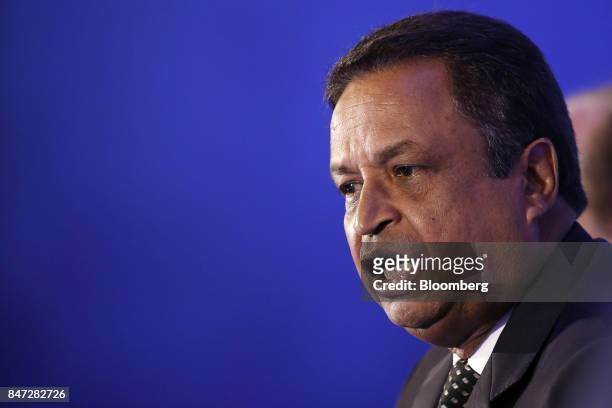 Binod Chaudhary, president of Chaudhary Group, speaks at the Milken Institute Asia Summit in Singapore, on Friday, Sept. 15, 2017. The conference...