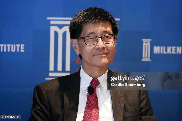 Lincoln Leong, chief executive officer of MTR Corp., listens at the Milken Institute Asia Summit in Singapore, on Friday, Sept. 15, 2017. The...