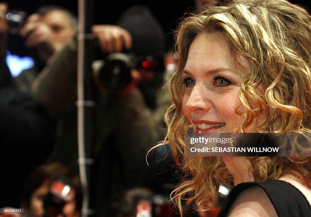 US actress Michelle Pfeiffer poses on th
