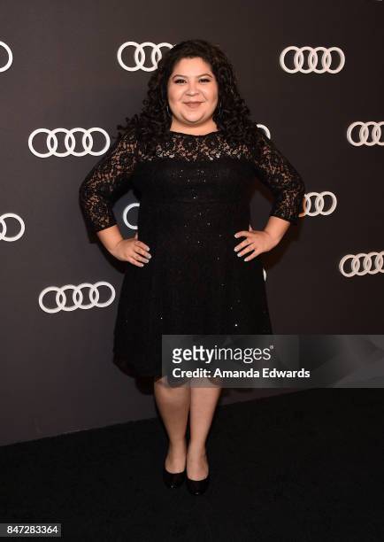 Actress Raini Rodriguez arrives at the Audi Celebrates The 69th Emmys party at The Highlight Room at the Dream Hollywood on September 14, 2017 in...