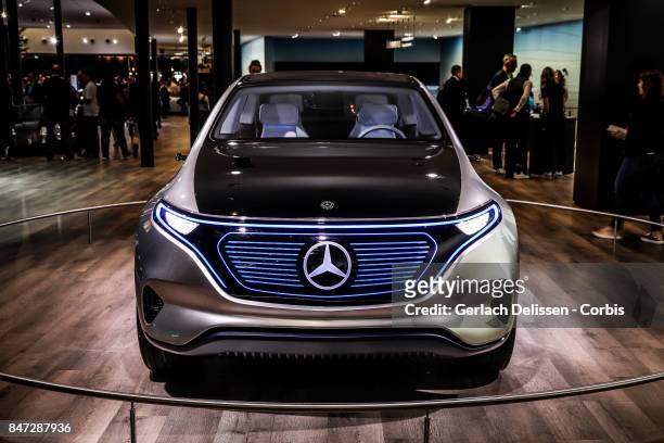 The Mercedes Benz Concept EQ on display at the 2017 Frankfurt Auto Show 'Internationale Automobil Ausstellung' on September 13, 2017 in Frankfurt am...