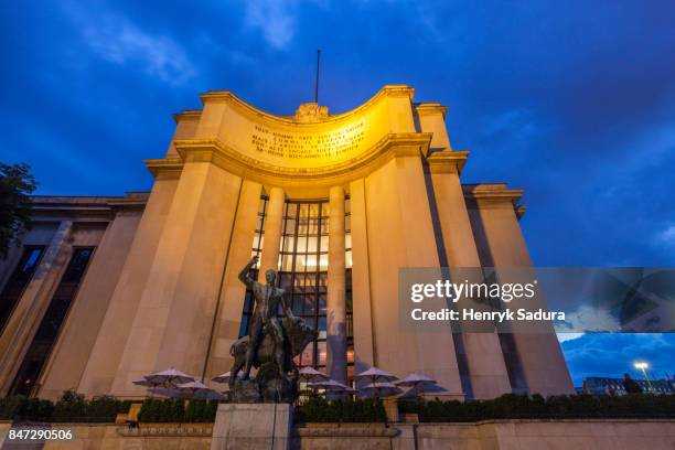 museum of man in paris - palacio de chaillot fotografías e imágenes de stock