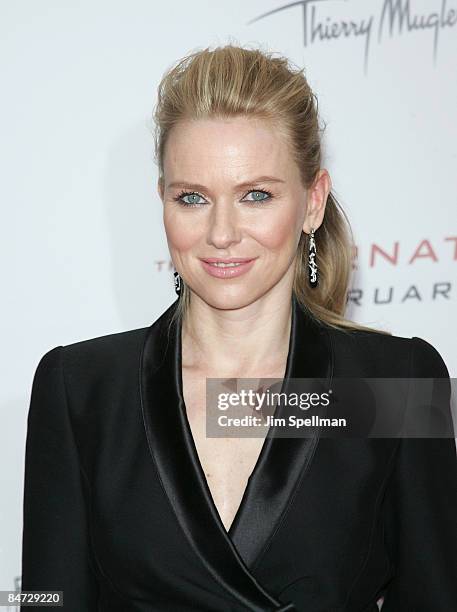 Actress Naomi Watts attends the Cinema Society and Angel by Thierry Mugler screening of "The International" at AMC Lincoln Square on February 9, 2009...