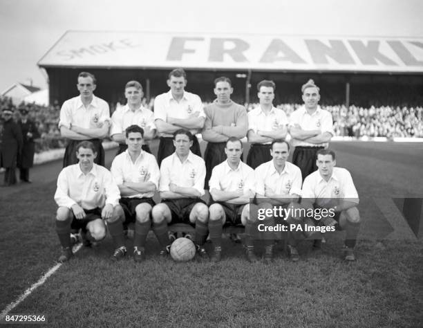 The Rest of the United Kingdom team ahead of the match which finished 3-2 to Wales. Charlie Fleming , Tommy Docherty , George Young , Tom Cowan , Alf...