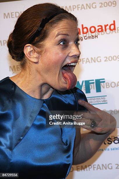 Marie Baeumer attends the "Medienboard" reception during the 59th Berlin International Film Festival at the Ritz Carlton Hotel on February 7, 2009 in...