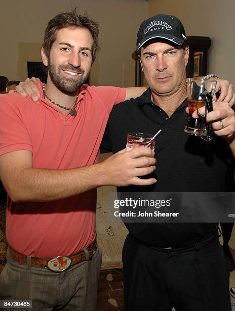 Musician Josh Kelley and actor Patrick Warburton attend the Callaway Golf Foundation Challenge benefiting the Entertainment Industry Foundation...