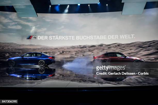 The BMW M5 on display at the 2017 Frankfurt Auto Show 'Internationale Automobil Ausstellung' on September 13, 2017 in Frankfurt am Main, Germany.