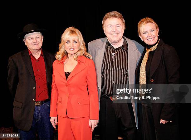 Charlie McCoy, Barbara Mandrell, Roy Clark and Tammy Genovese, CMA Chief Executive Officer attend the 2009 Country Music Hall of Fame Inductees...