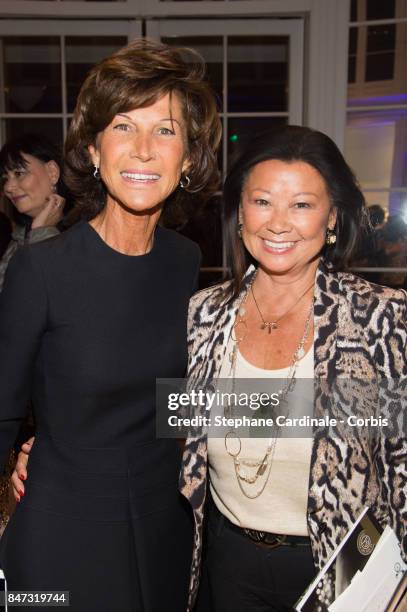 Sylvie Rousseau and Jeanne d'Hauteserre attend "La Fete Des Vendanges" at Dior Avenue Montaigne on September 14, 2017 in Paris, France.