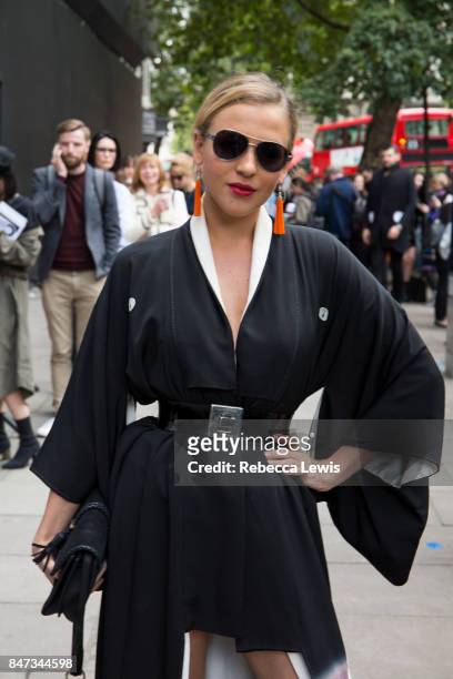 Of Empress Mimi Lingerie, Galyna Nitsetska on day one of London Fashion Week September 2017 on September 15, 2017 in London, England.