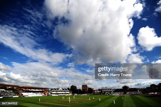 General view of play during Day Four of the Specsavers County Championship Division One match between Somerset and Lancashire at The Cooper...