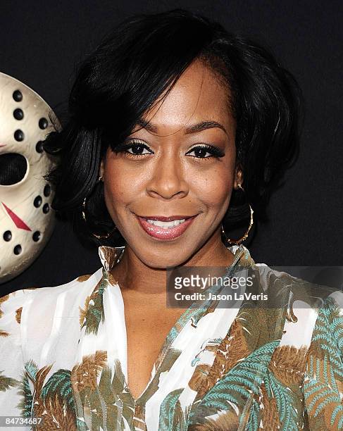 Actress Tichina Arnold attends the premiere of "Friday the 13th" at Grauman's Chinese on February 9, 2009 in Hollywood, California.