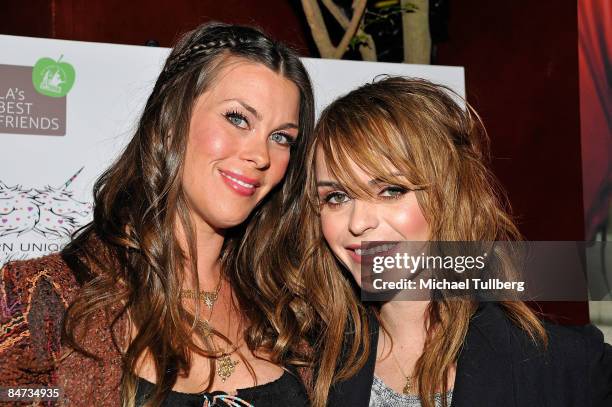 Actress Taryn Manning and fashion designer Tara Jane arrive at the Born Uniqorn Summer 2009 Collection Launch party benefit for LA's Best, held at...