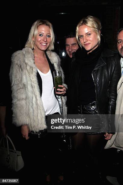 Sophia Hesketh and Olympia Scarry attend the Prada Congo Art Party at The Double Club on February 10, 2009 in London, England.