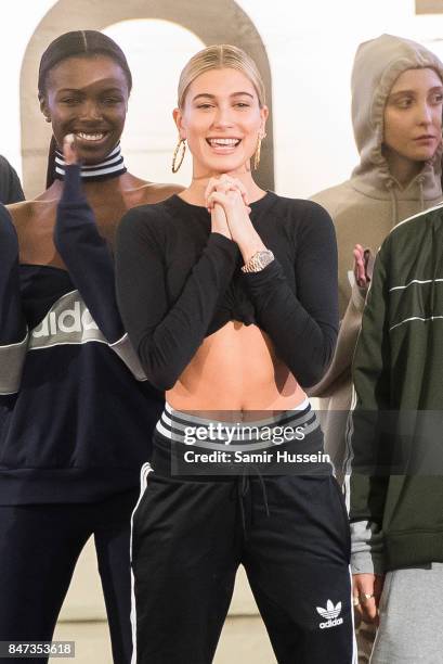 Hailey Baldwin attends Streets of EQT, a fashion show celebrating street style at The Old Truman Brewery on September 15, 2017 in London, England.