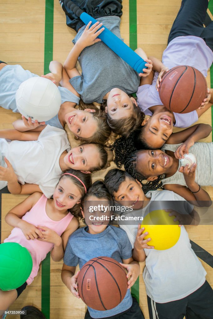 Kinderen In sportschool