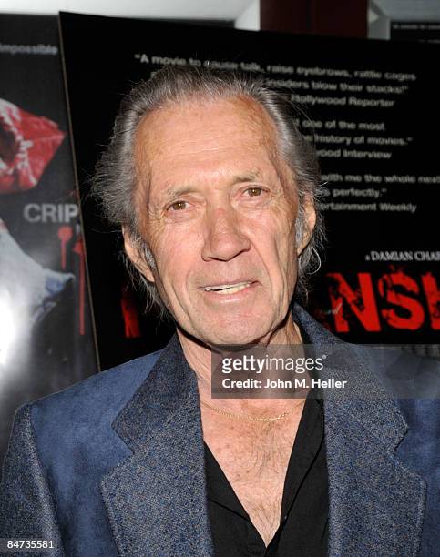 David Carradine attends the screening of "Polanski Unauthorized" at the Laemmle's Sunset 5 Theaters on February 10, 2009 in West Hollywood,...