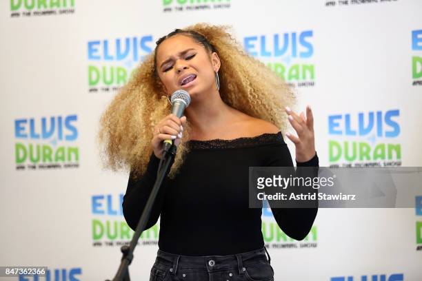 Singer Rachel Crow performs during "The Elvis Duran Z100 Morning Show" at Z100 Studio on September 15, 2017 in New York City.