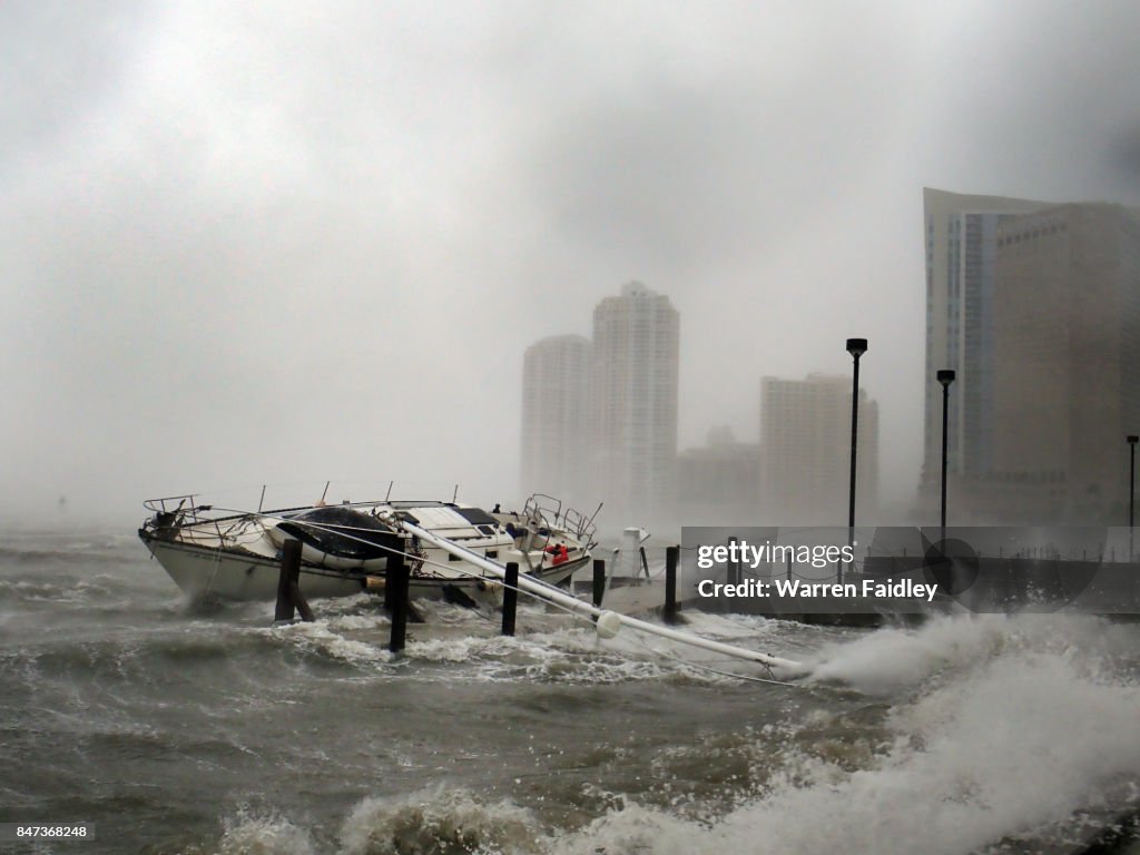 Hurricane Irma Extreme Image of Storm Striking Miami, Florida