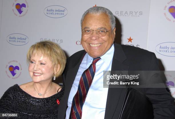 Actor James Earl Jones and Cecilia Hart arrives at A.R. Gurney's "Love Letters" starring Dame Elizabeth Taylor and James Earl Jones at Paramount...