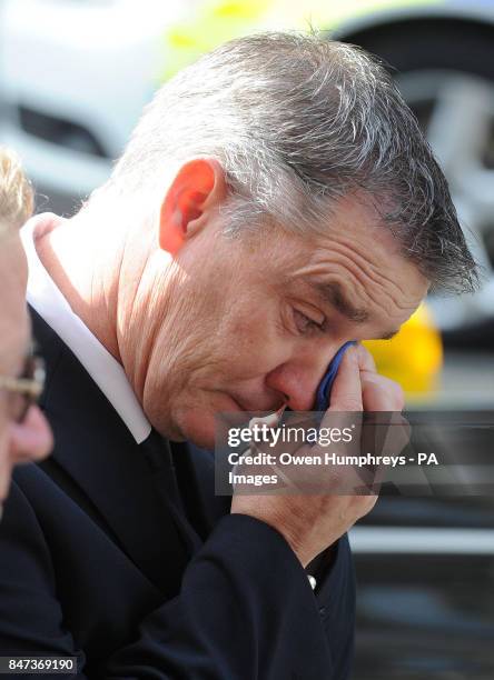 Darren Rathband, the twin of shot policeman Pc David Rathband, arrives at St Nicholas Cathedral, Newcastle, for a service to celebrate his life.