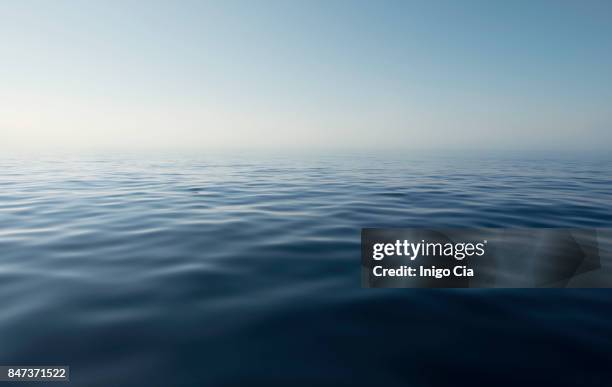 sea view in a calm and quiet day - oceano fotografías e imágenes de stock