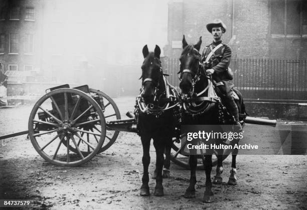 Author Erskine Childers as a volunteer in the Honourable Artillery Company, a regiment of the British Army, circa 1900.