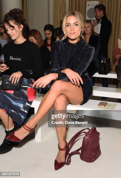 Olivia Cox attends the DAKS show during London Fashion Week September 2017 at The Langham Hotel on September 15, 2017 in London, England.