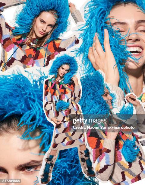 Model Juju Ivanyuk poses at a fashion shoot for Madame Figaro on July 6, 2017 in Paris, France. All . PUBLISHED IMAGE. CREDIT MUST READ: Naomi...